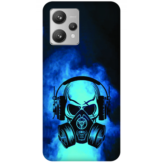 Skull in Gas Mask with Headphones Case Realme 9