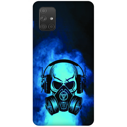 Skull in Gas Mask with Headphones Case Samsung Galaxy A71 (2020)