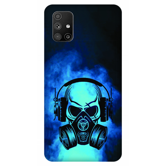Skull in Gas Mask with Headphones Case Samsung Galaxy M51