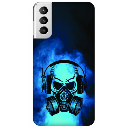 Skull in Gas Mask with Headphones Case Samsung Galaxy S21 Plus 5G