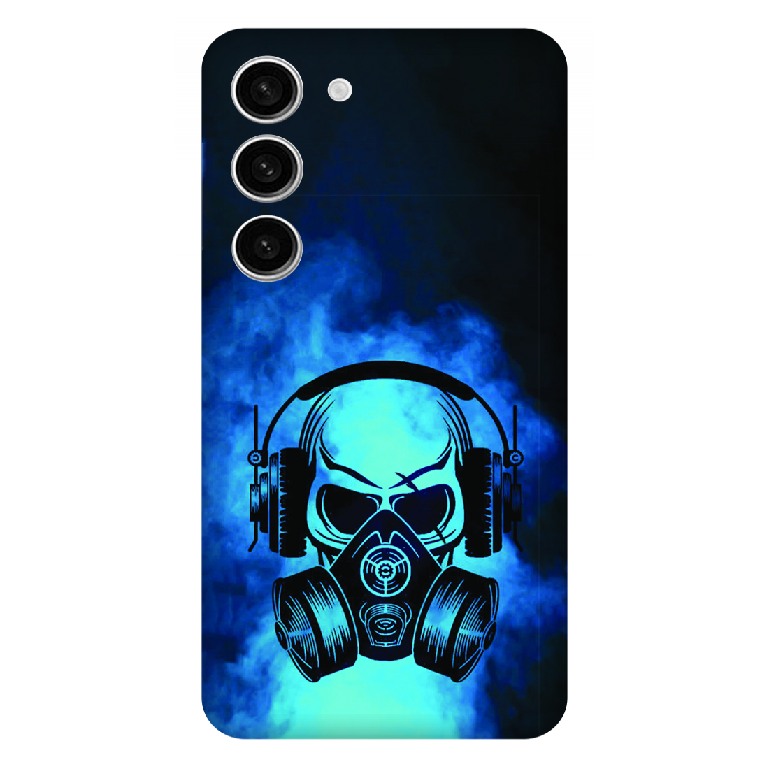 Skull in Gas Mask with Headphones Case Samsung Galaxy S23 5G