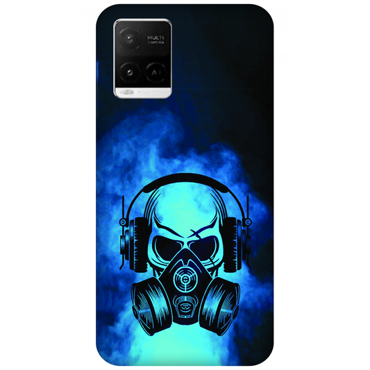 Skull in Gas Mask with Headphones Case Vivo Y21e