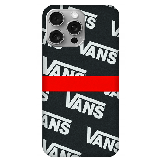 Vans Logo Pattern with Red Stripe Case