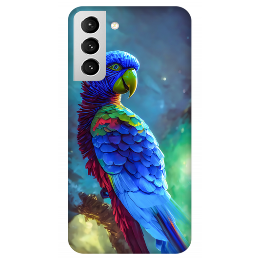 Vibrant Parrot in Dreamy Atmosphere Case Samsung Galaxy S21 5G
