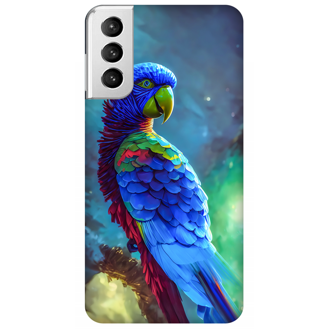 Vibrant Parrot in Dreamy Atmosphere Case Samsung Galaxy S21 Plus 5G