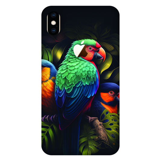 Vibrant Tropical Birds Case Apple iPhone XS Max (Logo Cut)
