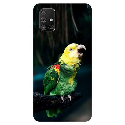 Vocalizing Vibrance: A Parrot Portrait Case Samsung Galaxy M51